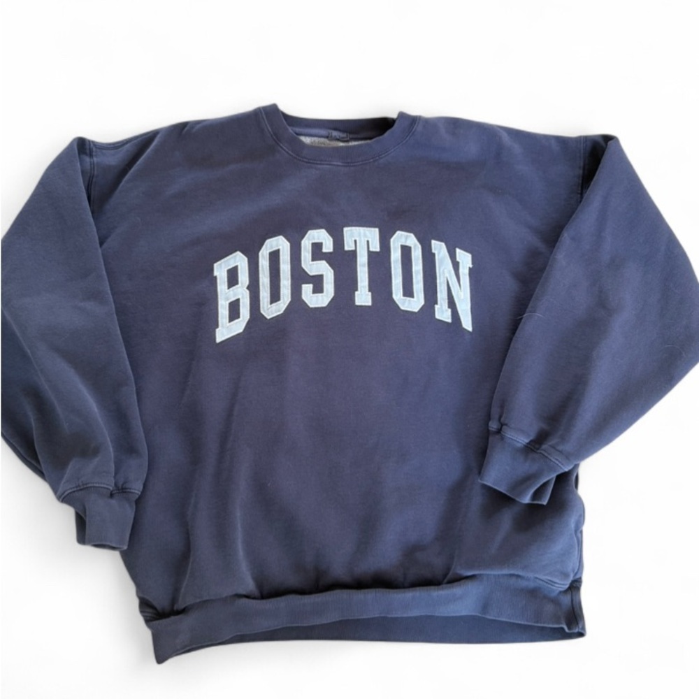 Brandy Melville Boston Navy Crewneck Sweater